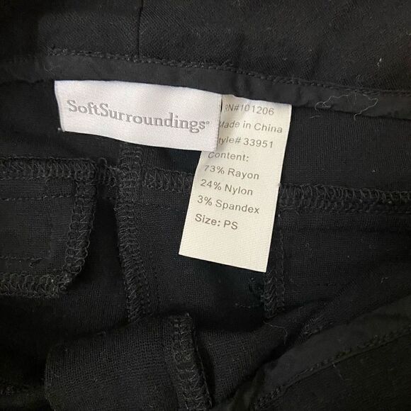Soft Surroundings Skinny Cropped Ponte Pants Black Small Petite - Picture 3 of 4